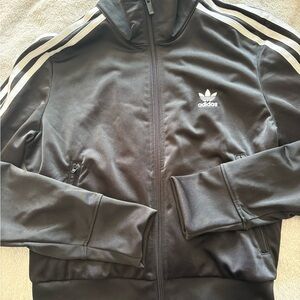 Adidas Black and White Track Jacket for Men